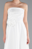 Midi White Satin Cocktail Dress ABK2363