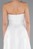 Midi White Satin Cocktail Dress ABK2363