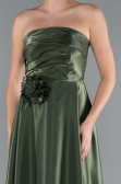 Midi Olive Drab Satin Cocktail Dress ABK2363