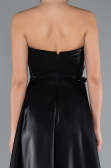 Midi Black Satin Cocktail Dress ABK2363