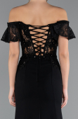 Long Black Dantelle Evening Dress ABU2261