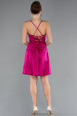 Short Fuchsia Satin Cocktail Dress ABK2366