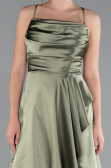 Short Olive Drab Satin Cocktail Dress ABK2366