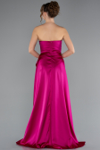 Long Fuchsia Satin Prom Gown ABU5023