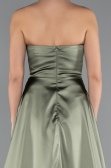 Long Olive Drab Satin Prom Gown ABU5023