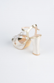 Gold Silvery Evening Shoe MJC2331