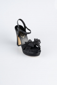 Black Silvery Evening Shoe MJC2331