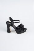 Black Silvery Evening Shoe MJC2331