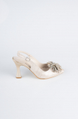 Gold Laser Cut Evening Shoe MJ9003