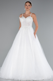 Long White Wedding Dress ABG134