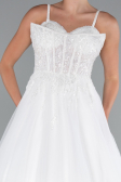 Long White Wedding Dress ABG134