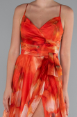 Long Orange Evening Dress ABU5053