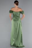 Olive Drab Long Satin Engagement Dress ABU1606