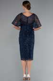 Midi Navy Blue Plus Size Cocktail Dress ABK2372