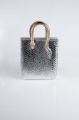 Silver Patterned Evening Bag KC143