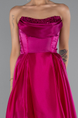 Long Fuchsia Satin Evening Dress ABU5064
