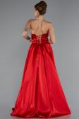Long Red Satin Evening Dress ABU5064