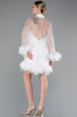 Short White Scaly Cocktail Dress ABK2202