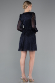 Short Navy Blue Cocktail Dress ABK2376