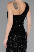 Midi Black Scaly Party Dress ABK2377