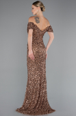 Long Copper Scaly Mermaid Evening Gown ABU4906