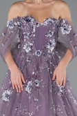 Long Lavender Plus Size Engagement Dress ABU5076