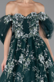 Long Emerald Green Special Design Engagement Dress ABU5074