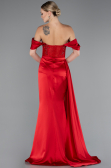 Long Red Satin Evening Dress ABU5034