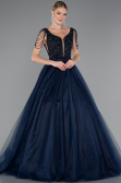 Long Navy Blue Designer Evening Dress ABU5019