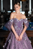 Long Lavender Special Design Engagement Dress ABU5074