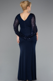 Long Navy Blue Plus Size Evening Dress ABU5078