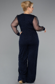Long Navy Blue Plus Size Cocktail Dress ABT131
