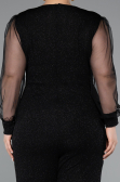 Long Black Plus Size Cocktail Dress ABT131