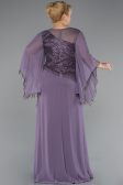 Long Lavender Chiffon Plus Size Evening Gown ABU5093
