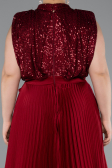 Burgundy Long Plus Size Evening Dress ABU3341