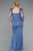 Indigo Long Beaded Plus Size Engagement Dress ABU4761