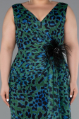 Long Green Plus Size Evening Gown ABU5018