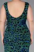 Long Green Plus Size Evening Gown ABU5018