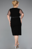 Midi Black Plus Size Cocktail Dress ABK2381