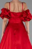 Long Red Satin Evening Dress ABU5103