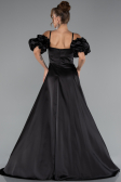 Long Black Satin Evening Dress ABU5103