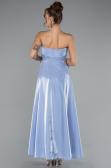 Light Blue Midi Satin Cocktail Dress ABK2363