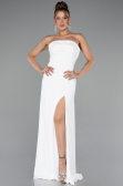 Long White Chiffon Prom Gown ABU5108