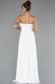 Long White Chiffon Prom Gown ABU5108
