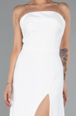 Long White Chiffon Prom Gown ABU5108