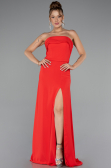 Long Red Chiffon Prom Gown ABU5108