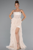 Beige Long Evening Dress ABU5071