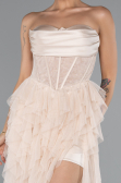 Beige Long Evening Dress ABU5071