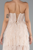 Beige Long Evening Dress ABU5071