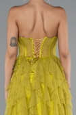 Pistachio Green Long Evening Dress ABU5071